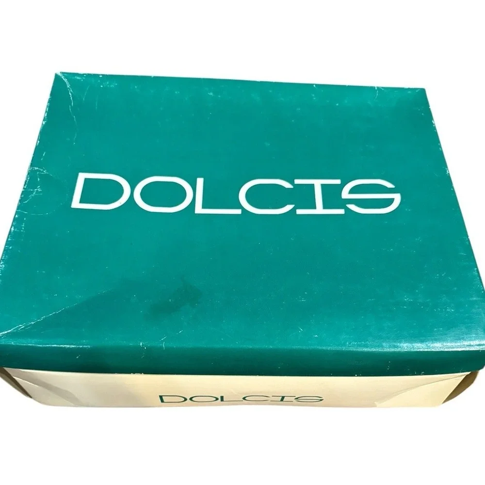 Vintage Dolcis Tan Leather Lace Up Ankle Boots NOS 10M Ogden Box 90s - Picture 11 of 12